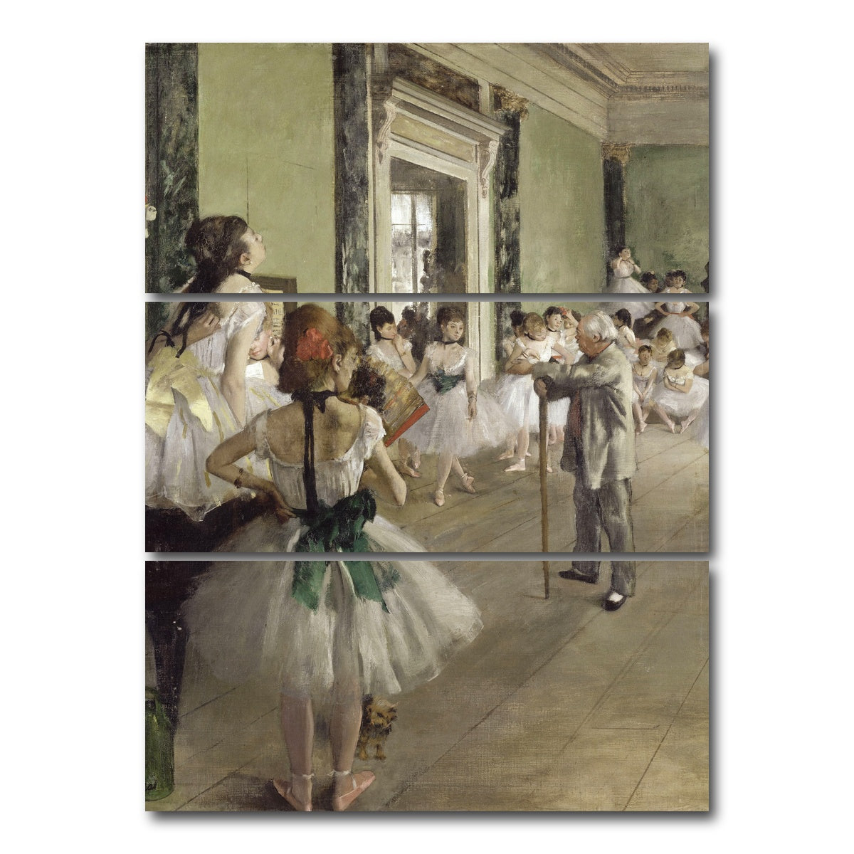 AUTO-MOCKUP WHITE | The Ballet Class | 3 Piece | Gallery Wrap Canvas | group=8x18_stacked