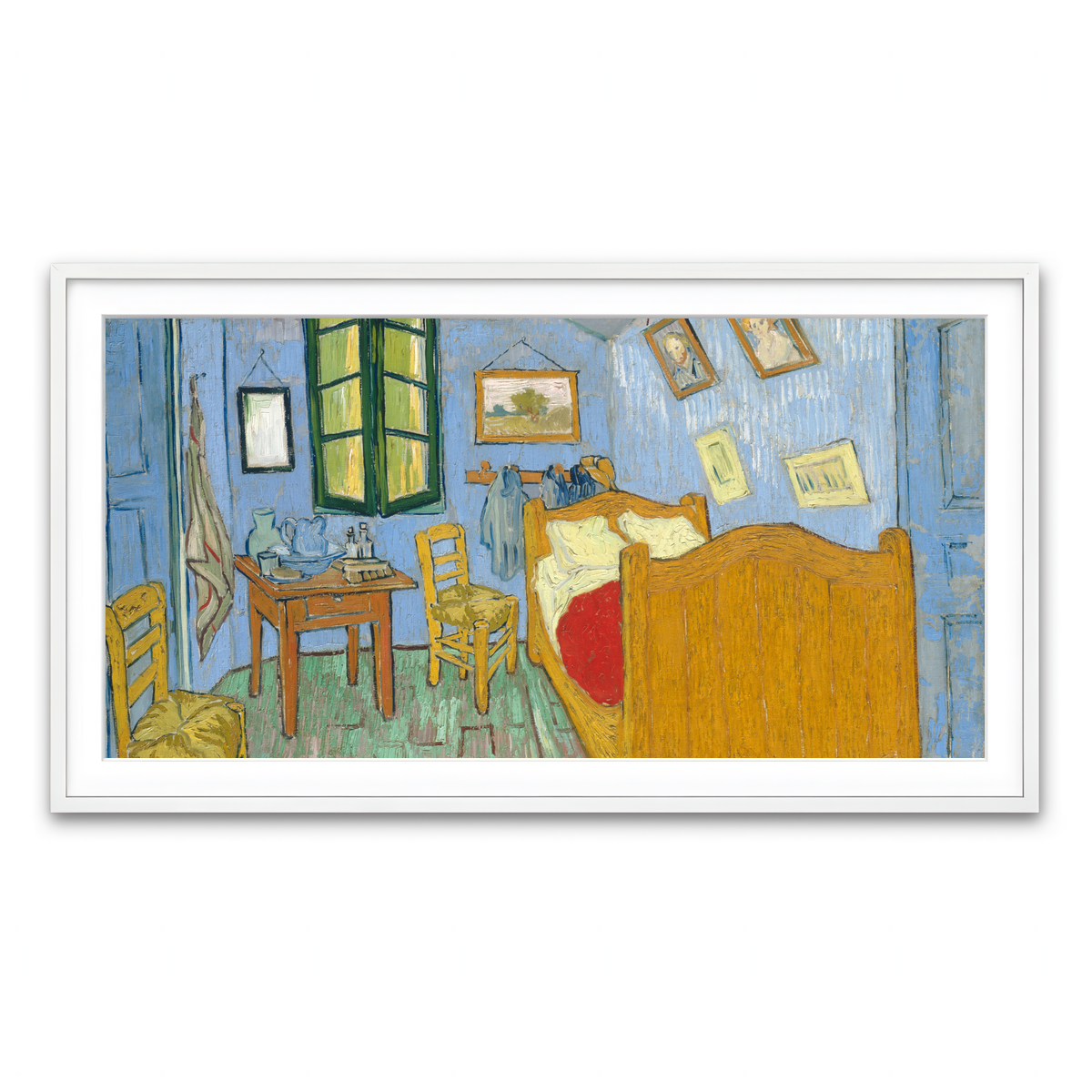 Framed Print 2x1 White