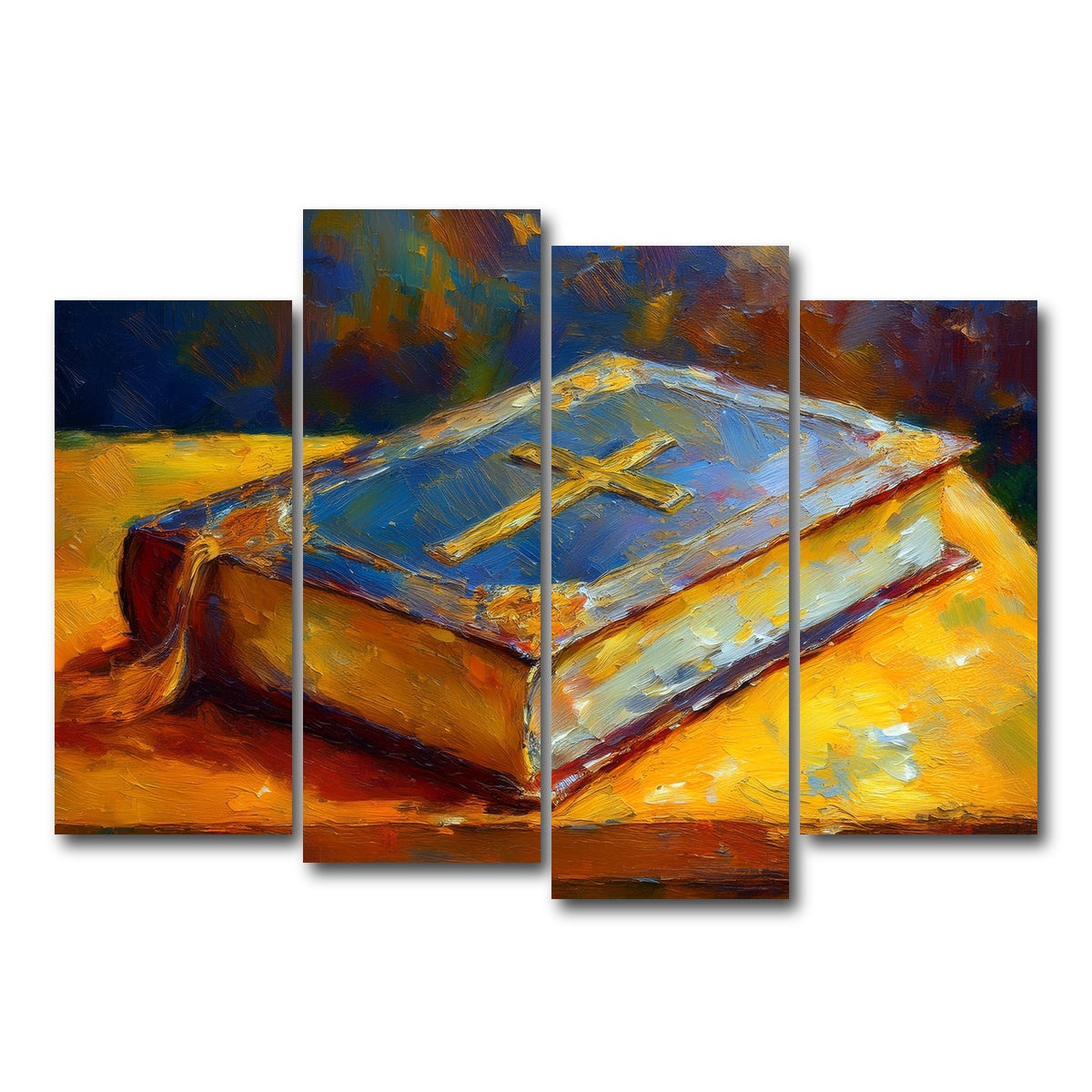 AUTO-MOCKUP WHITE | The Bible | 4 Piece | Gallery Wrap Canvas | group=4_normal