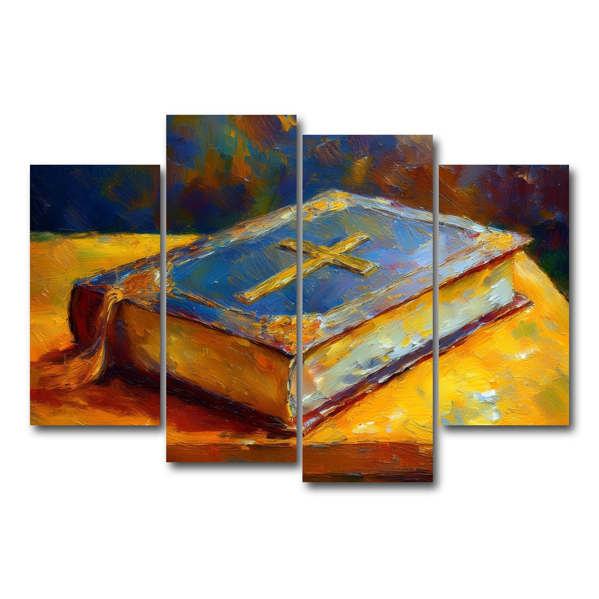 AUTO-MOCKUP WHITE | The Bible | 4 Piece | Gallery Wrap Canvas | group=4_short