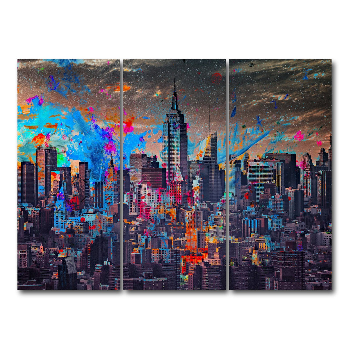 AUTO-MOCKUP WHITE | The Big Apple | 3 Piece | Gallery Wrap Canvas | group=8x18