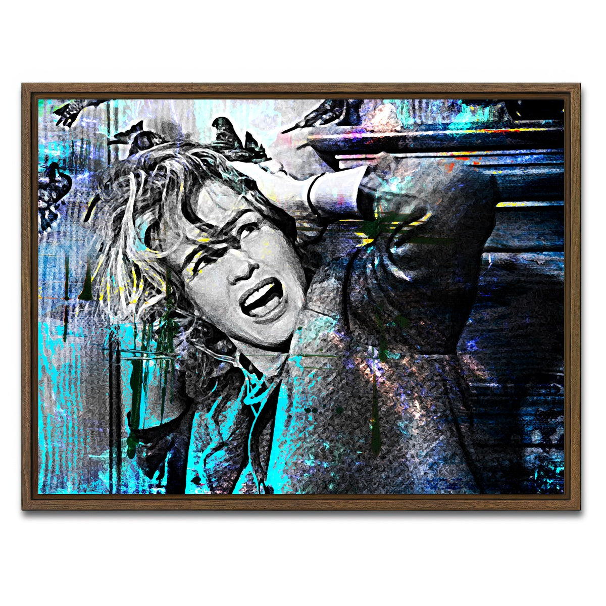 AUTO-MOCKUP WHITE | The Birds | 1 Piece | Walnut Framed Canvas | group=4x3