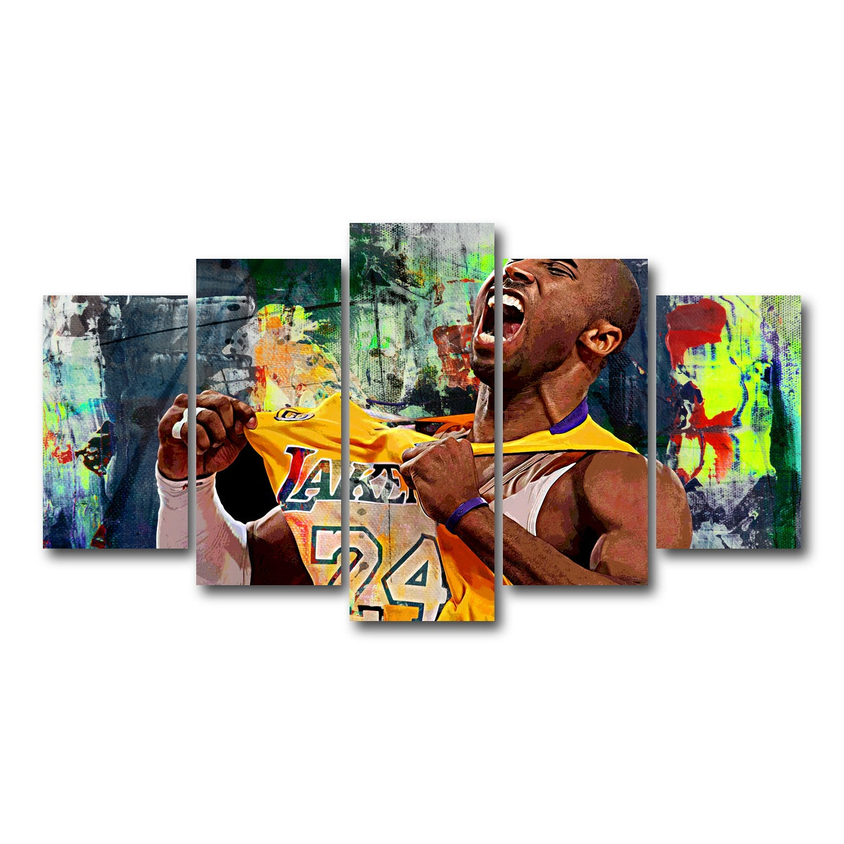 AUTO-MOCKUP WHITE | The Black Mamba Go Green | 5 Piece | Gallery Wrap Canvas | group=5_normal