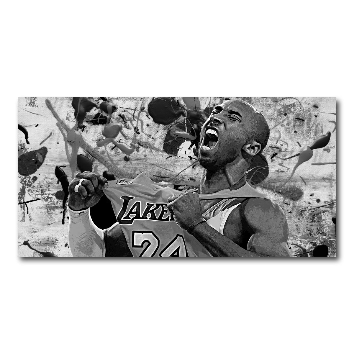 AUTO-MOCKUP WHITE | The Black Mamba Grayscale | 1 Piece | Gallery Wrap Canvas | group=2x1