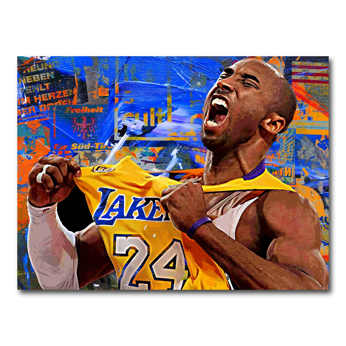 AUTO-MOCKUP WHITE | The Black Mamba Vintage Blue | 1 Piece | Gallery Wrap Canvas | group=4x3