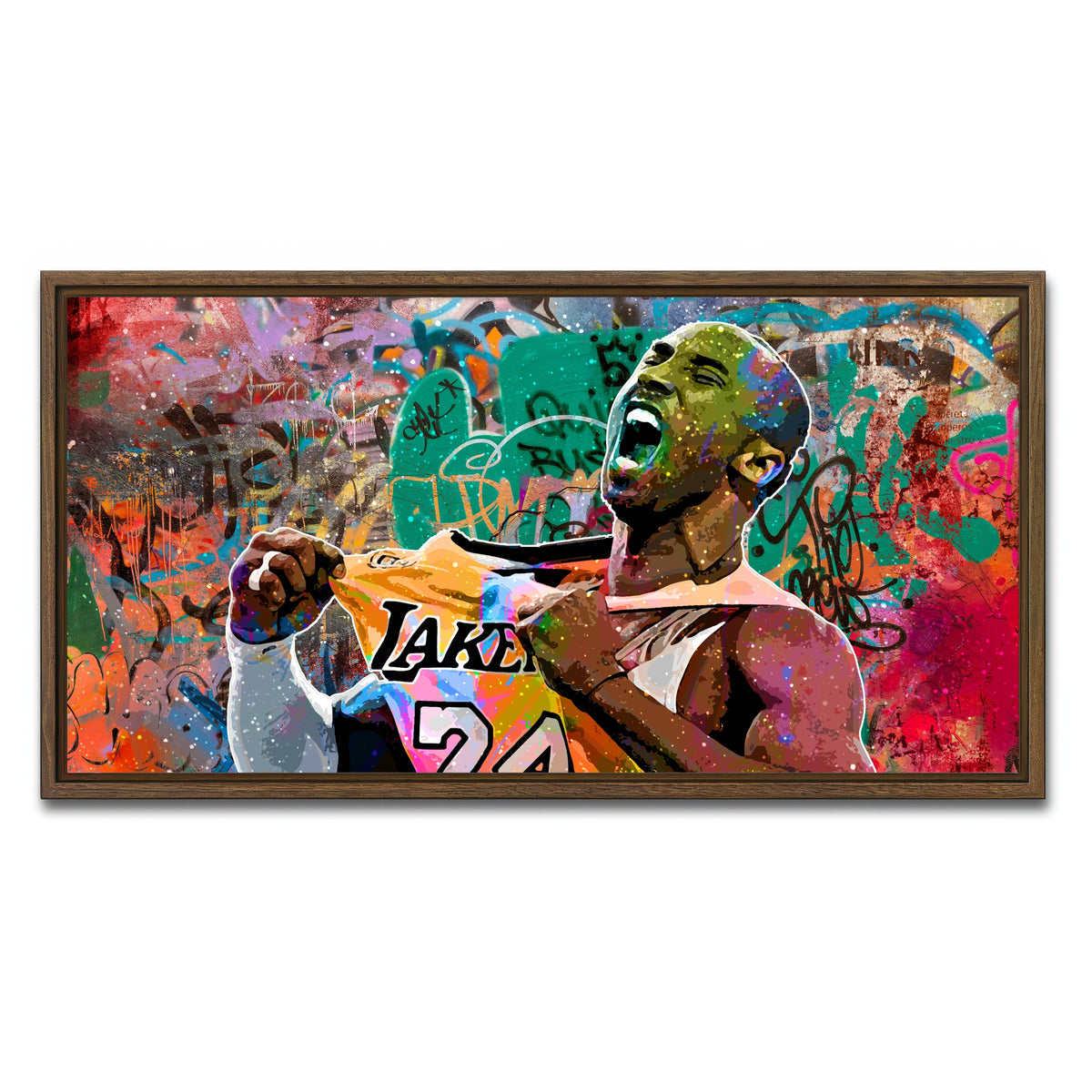 AUTO-MOCKUP WHITE | The Black Mamba | 1 Piece | Walnut Frame | group=2x1