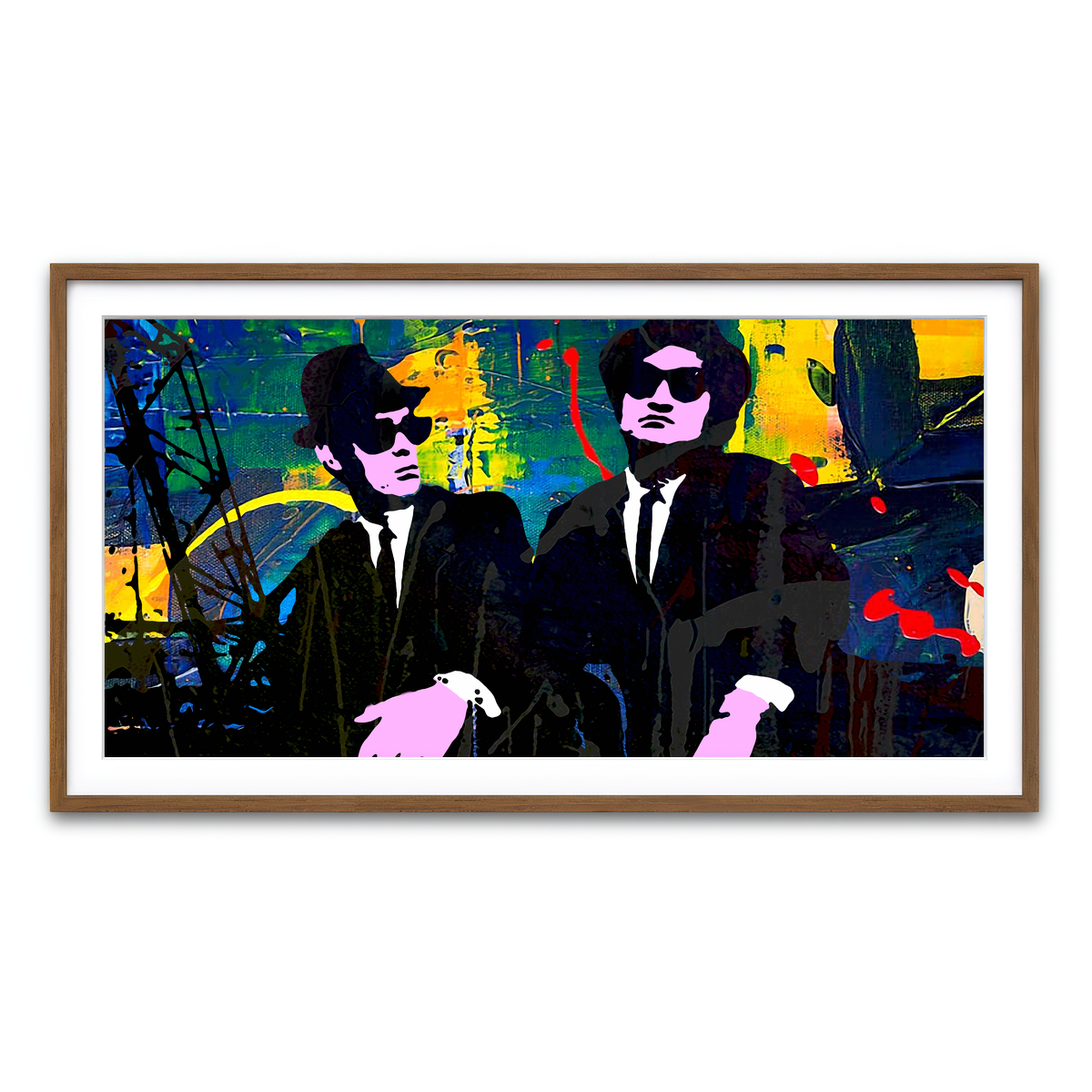 Framed Print 2x1 Walnut