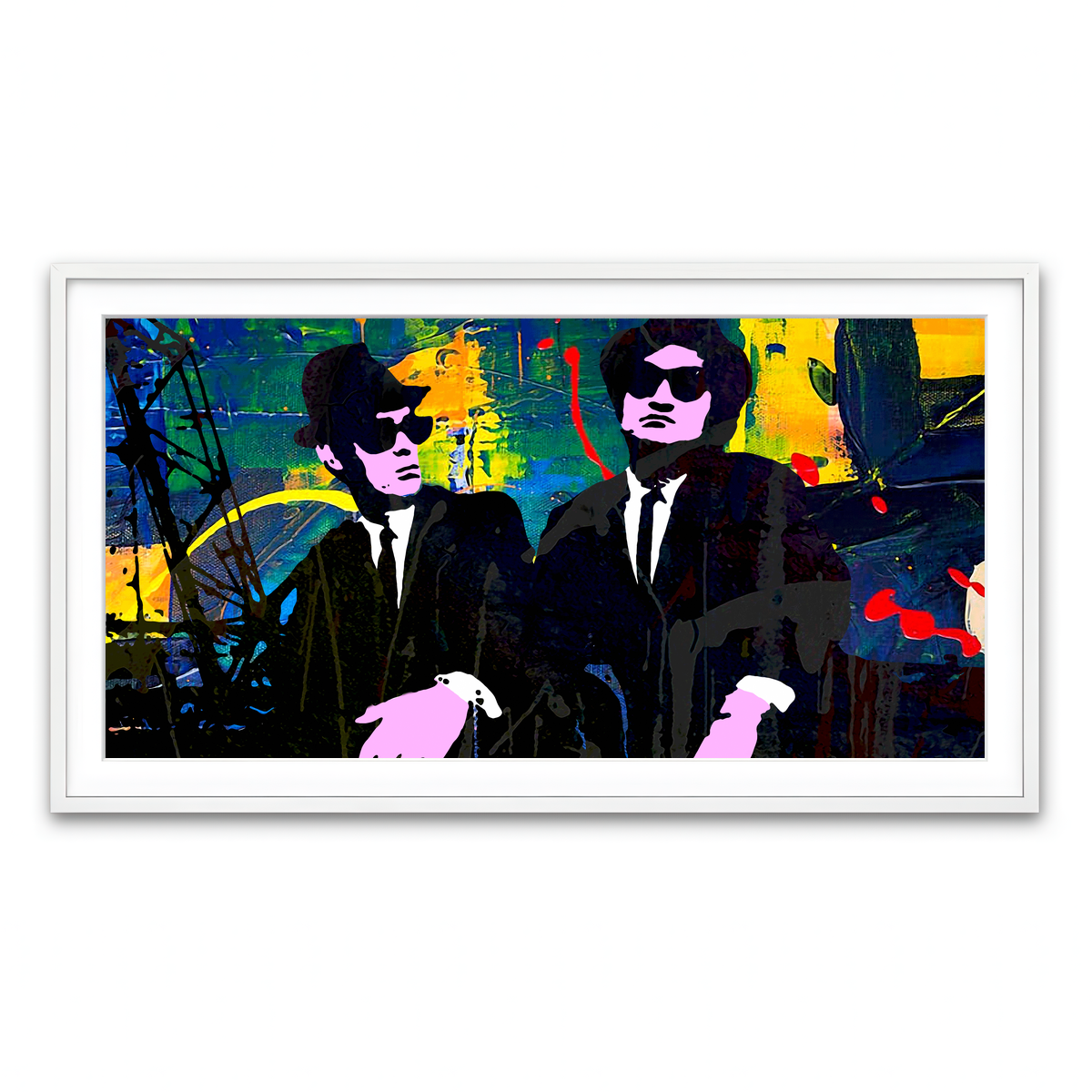 Framed Print 2x1 White