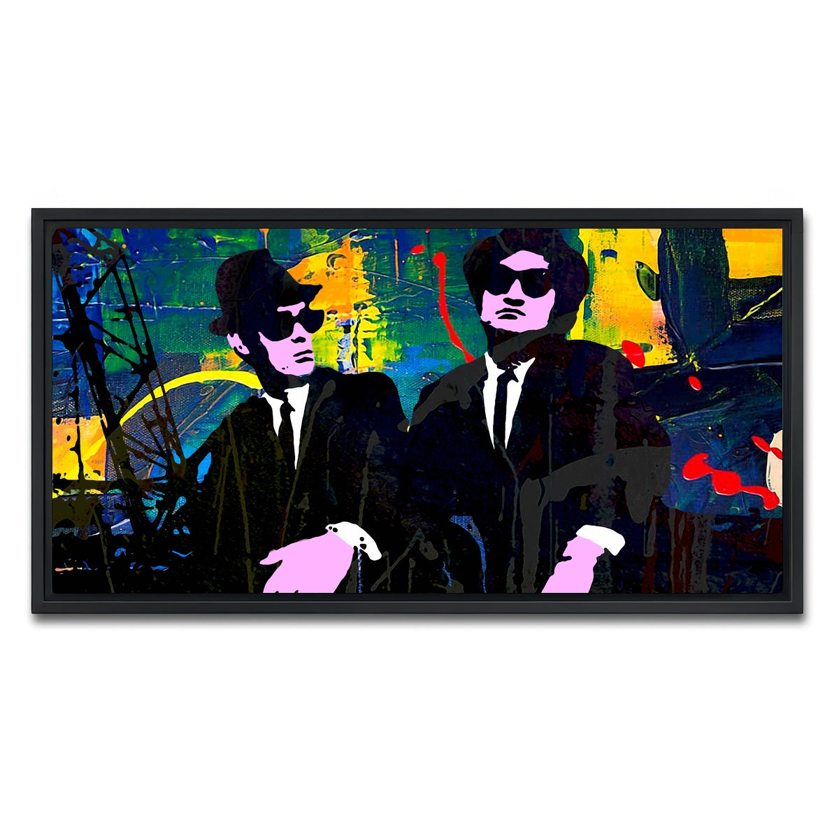 AUTO-MOCKUP WHITE | The Blues Brothers | 1 Piece | Black Framed Canvas | group=2x1