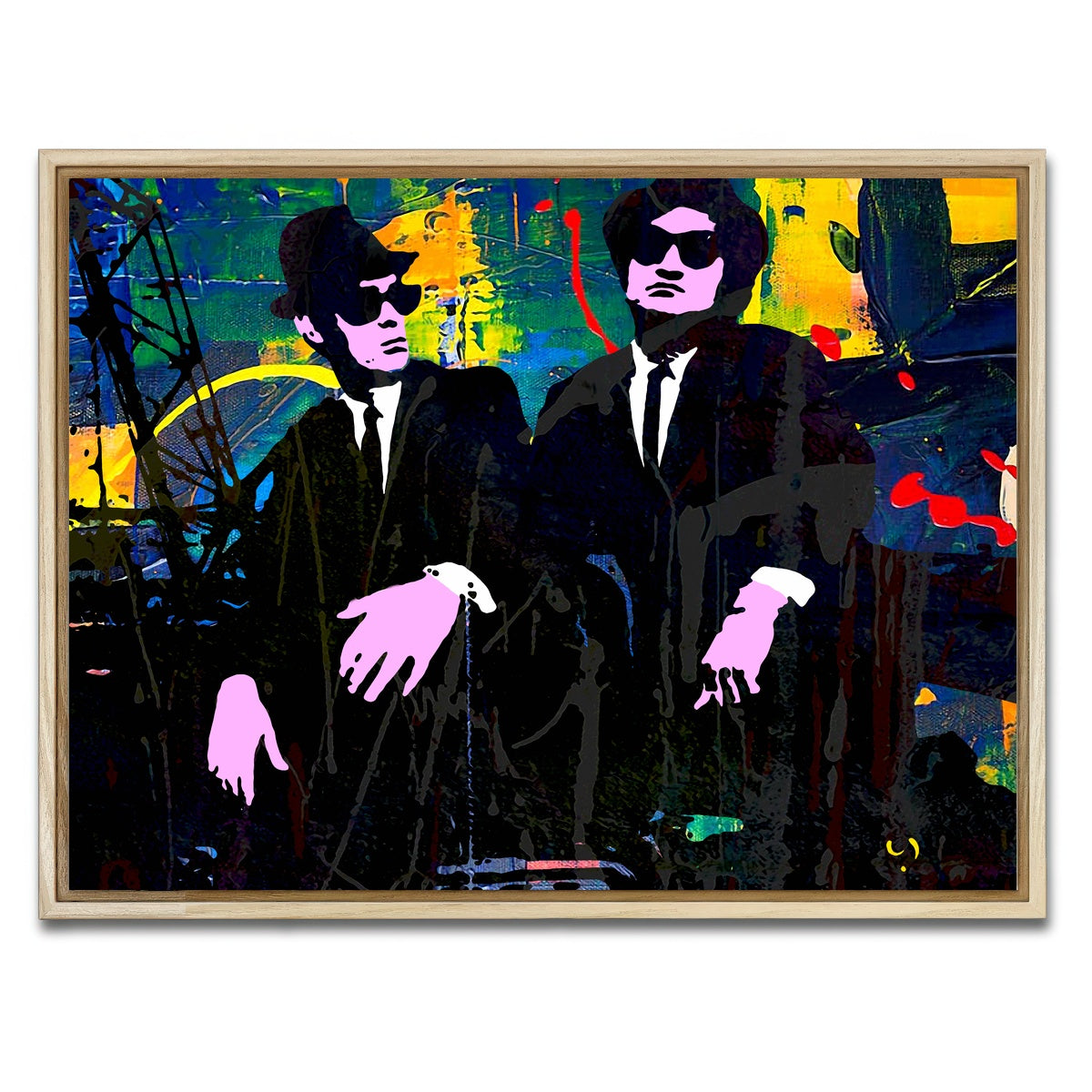 AUTO-MOCKUP WHITE | The Blues Brothers | 1 Piece | Natural Framed Canvas | group=4x3