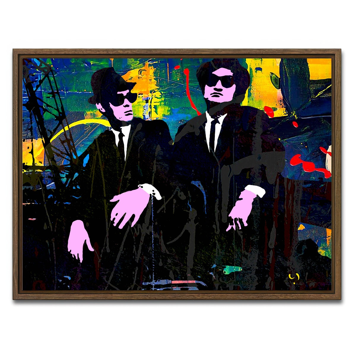 AUTO-MOCKUP WHITE | The Blues Brothers | 1 Piece | Walnut Framed Canvas | group=4x3