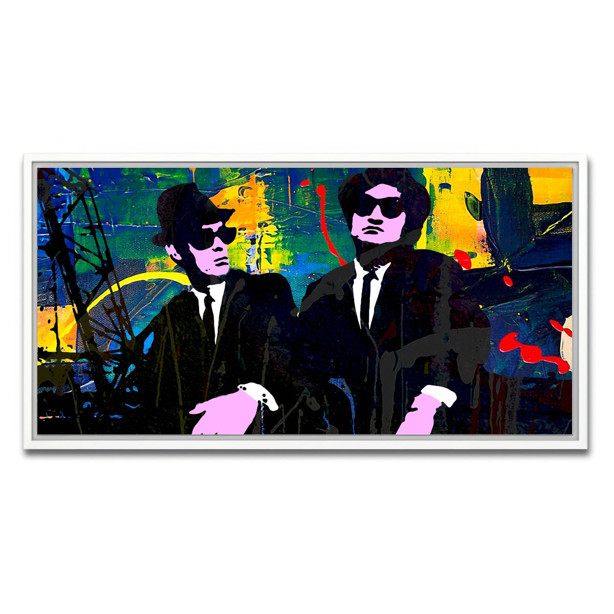 AUTO-MOCKUP WHITE | The Blues Brothers | 1 Piece | White Framed Canvas | group=2x1