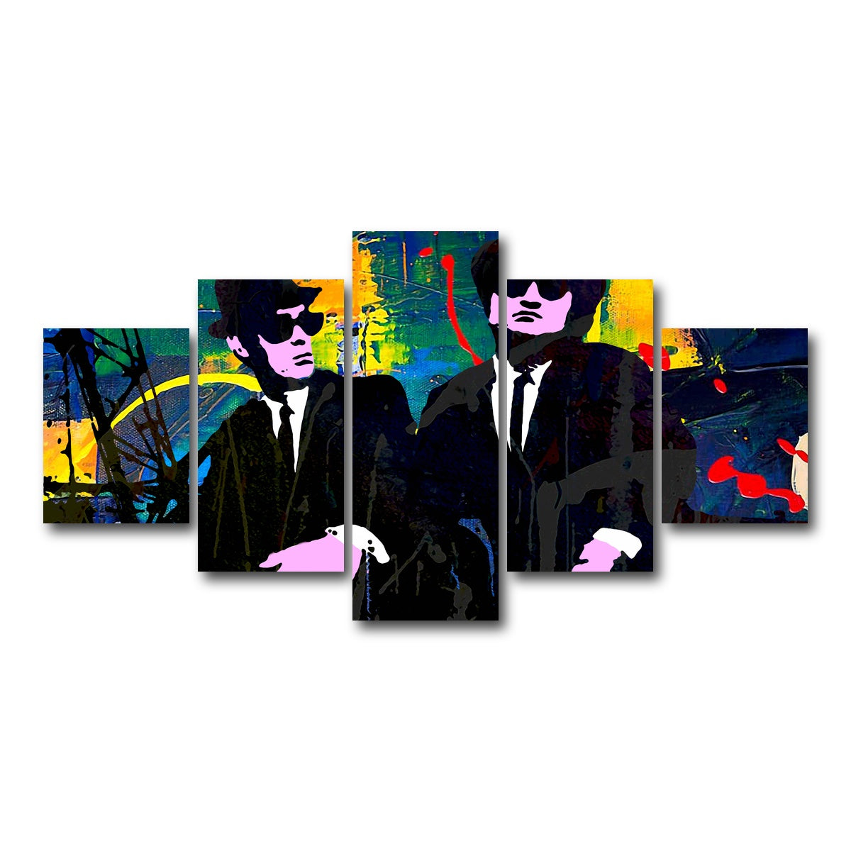 AUTO-MOCKUP WHITE | The Blues Brothers | 5 Piece | Gallery Wrap Canvas | group=5_short