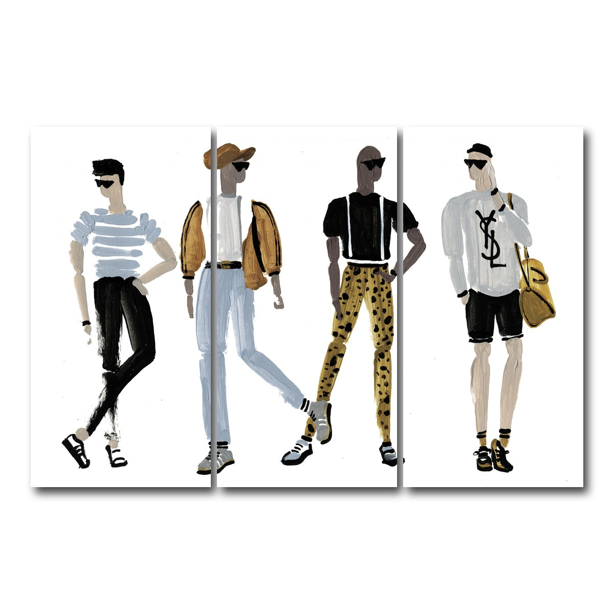 AUTO-MOCKUP WHITE | The Boys | 3 Piece | Gallery Wrap Canvas | group=12x24