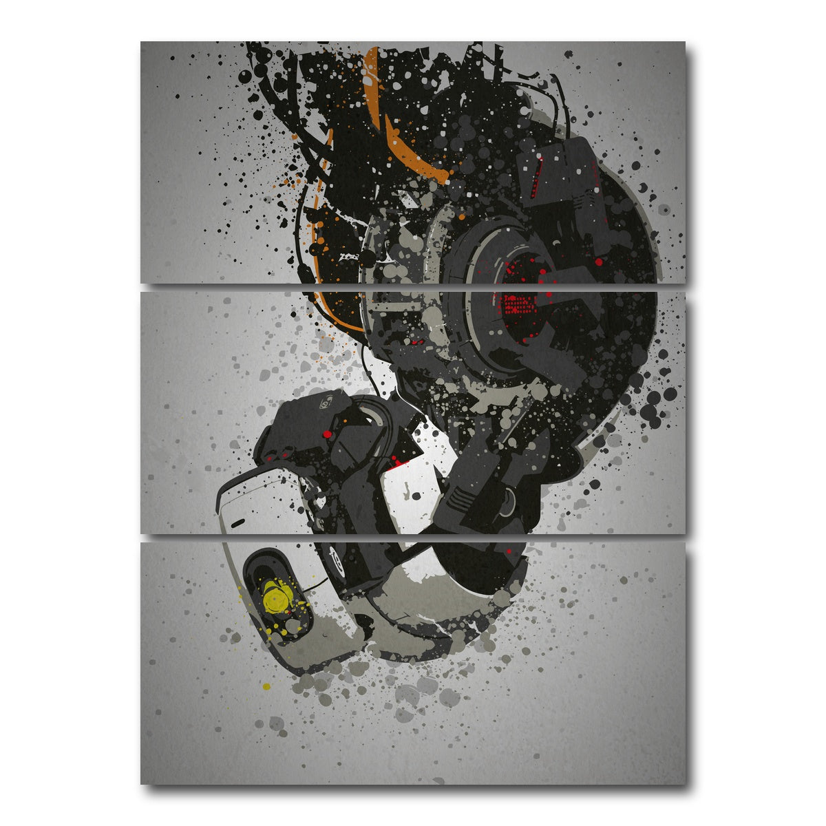 AUTO-MOCKUP WHITE | The Cake is a Lie | 3 Piece | Gallery Wrap Canvas | group=8x18_stacked