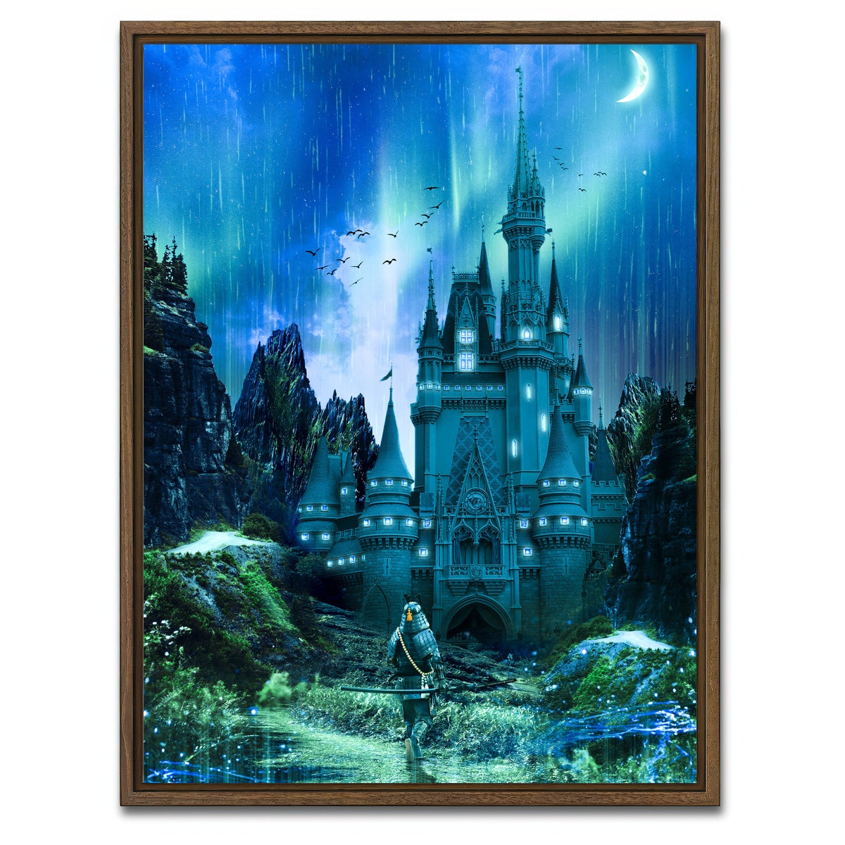 AUTO-MOCKUP WHITE | The Castle | 1 Piece | Walnut Framed Canvas | group=3x4