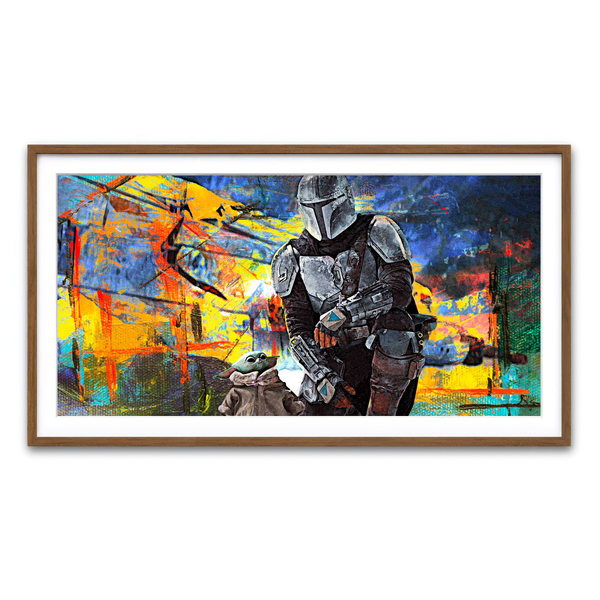 Framed Print 2x1 Walnut