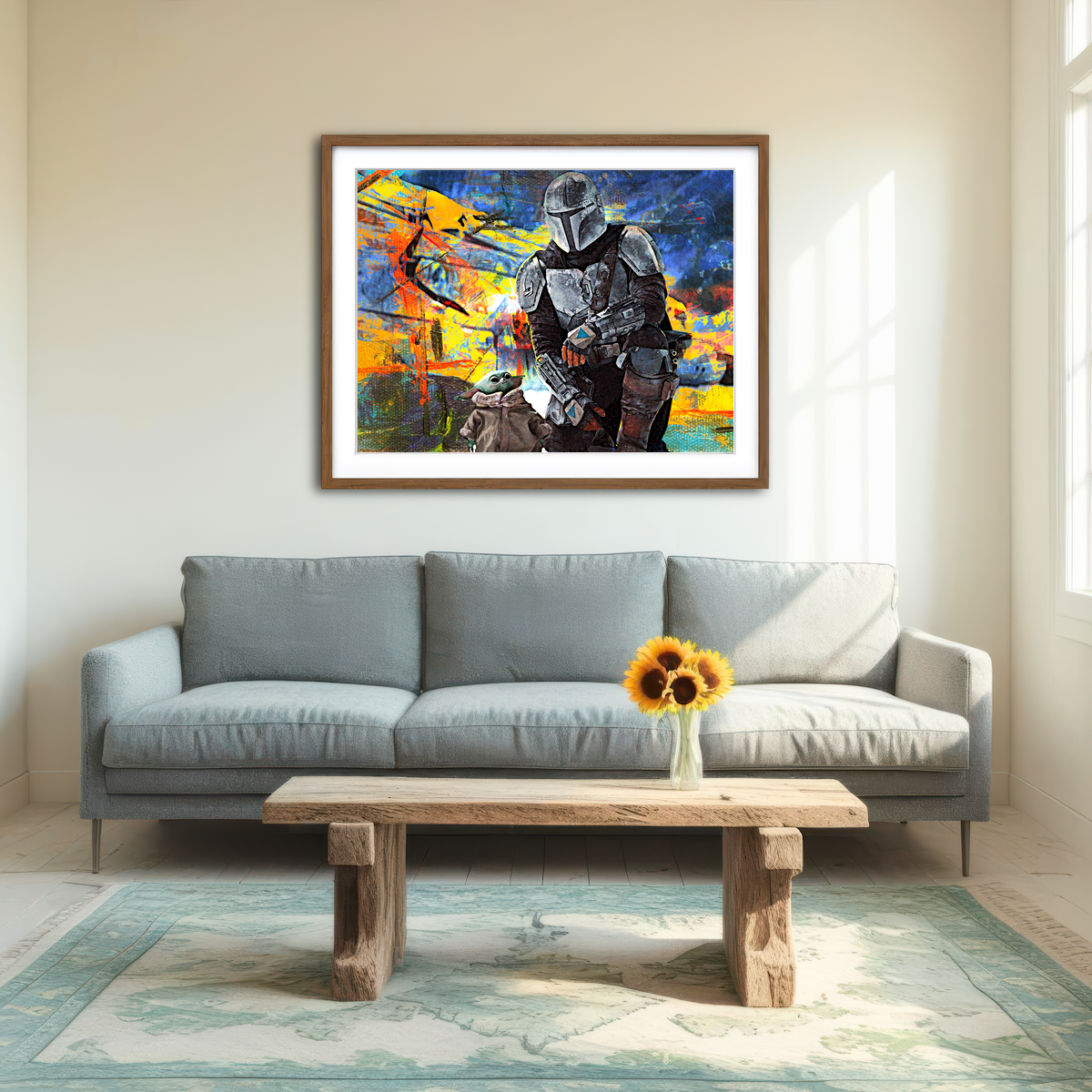 AUTO-MOCKUP ROOM | The Child, The Mandalorian Wall Art