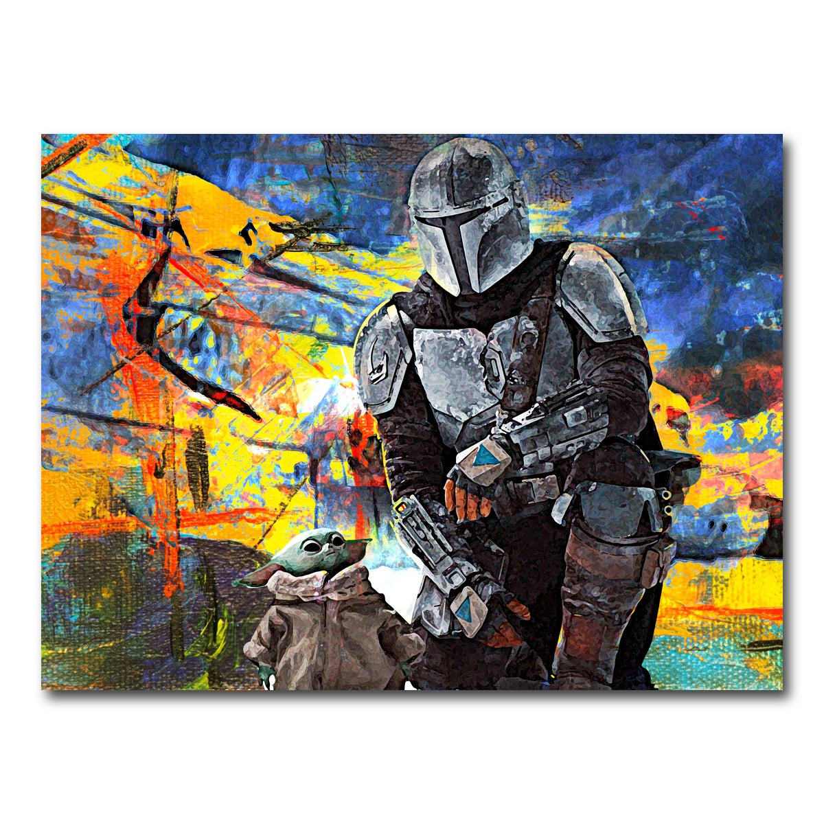 AUTO-MOCKUP WHITE | The Child, The Mandalorian | 1 Piece | Gallery Wrap Canvas | group=4x3