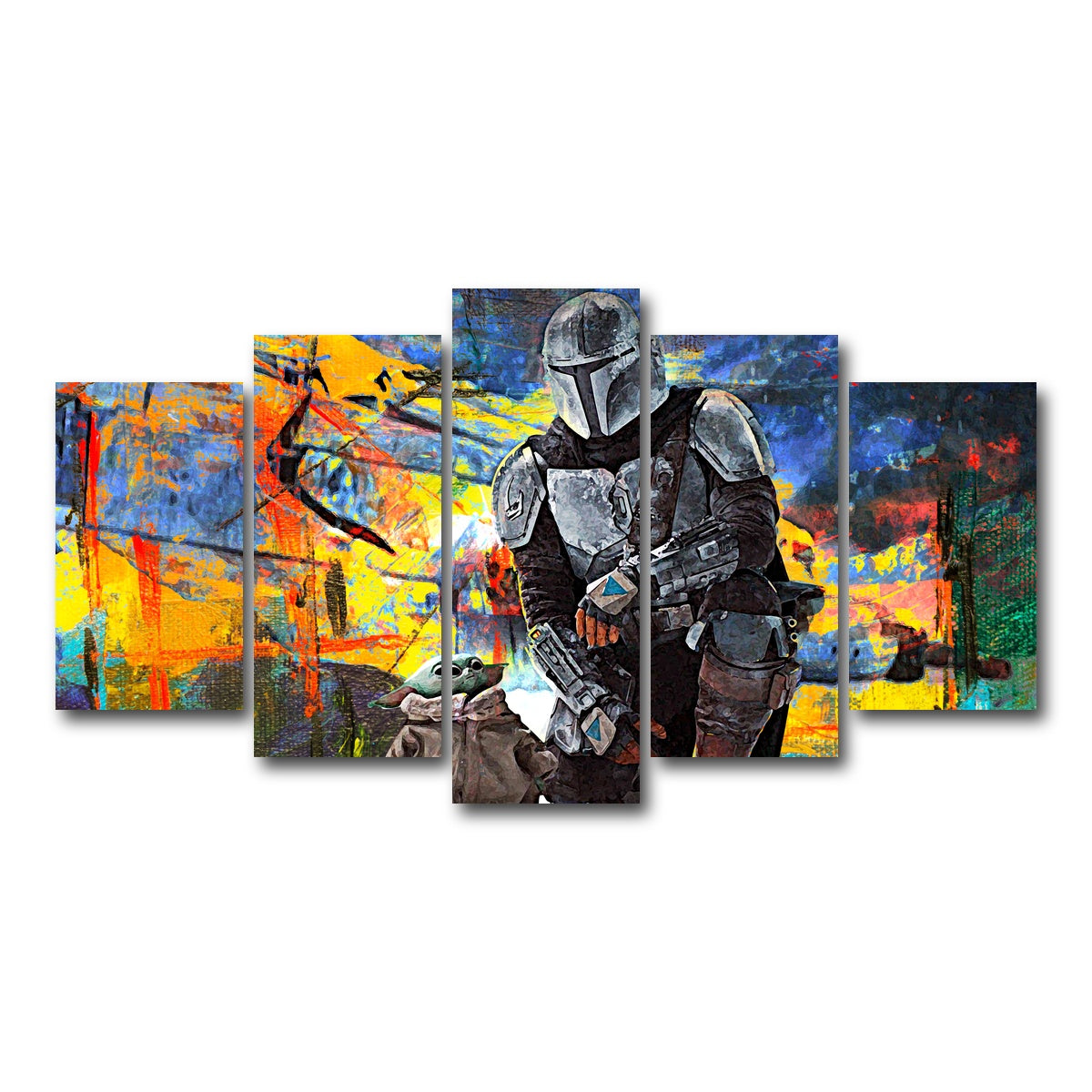 AUTO-MOCKUP WHITE | The Child, The Mandalorian | 5 Piece | Gallery Wrap Canvas | group=5_normal