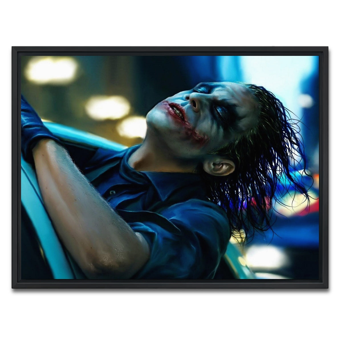 AUTO-MOCKUP WHITE | The Dark Knight Joker | 1 Piece | Black Framed Canvas | group=4x3
