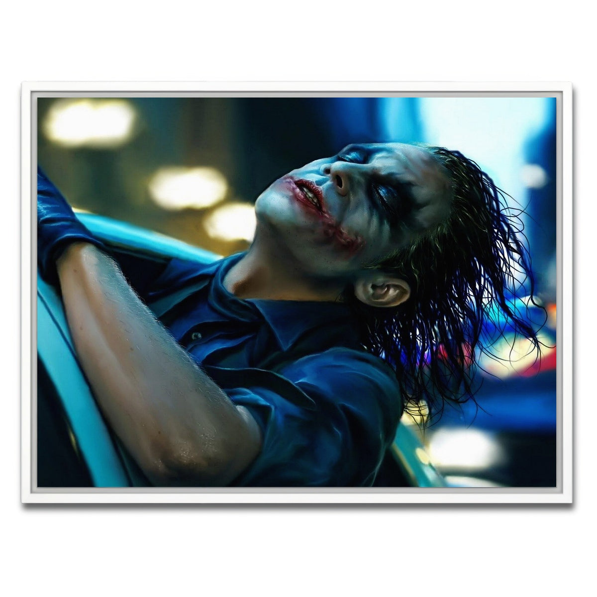 AUTO-MOCKUP WHITE | The Dark Knight Joker | 1 Piece | White Framed Canvas | group=4x3