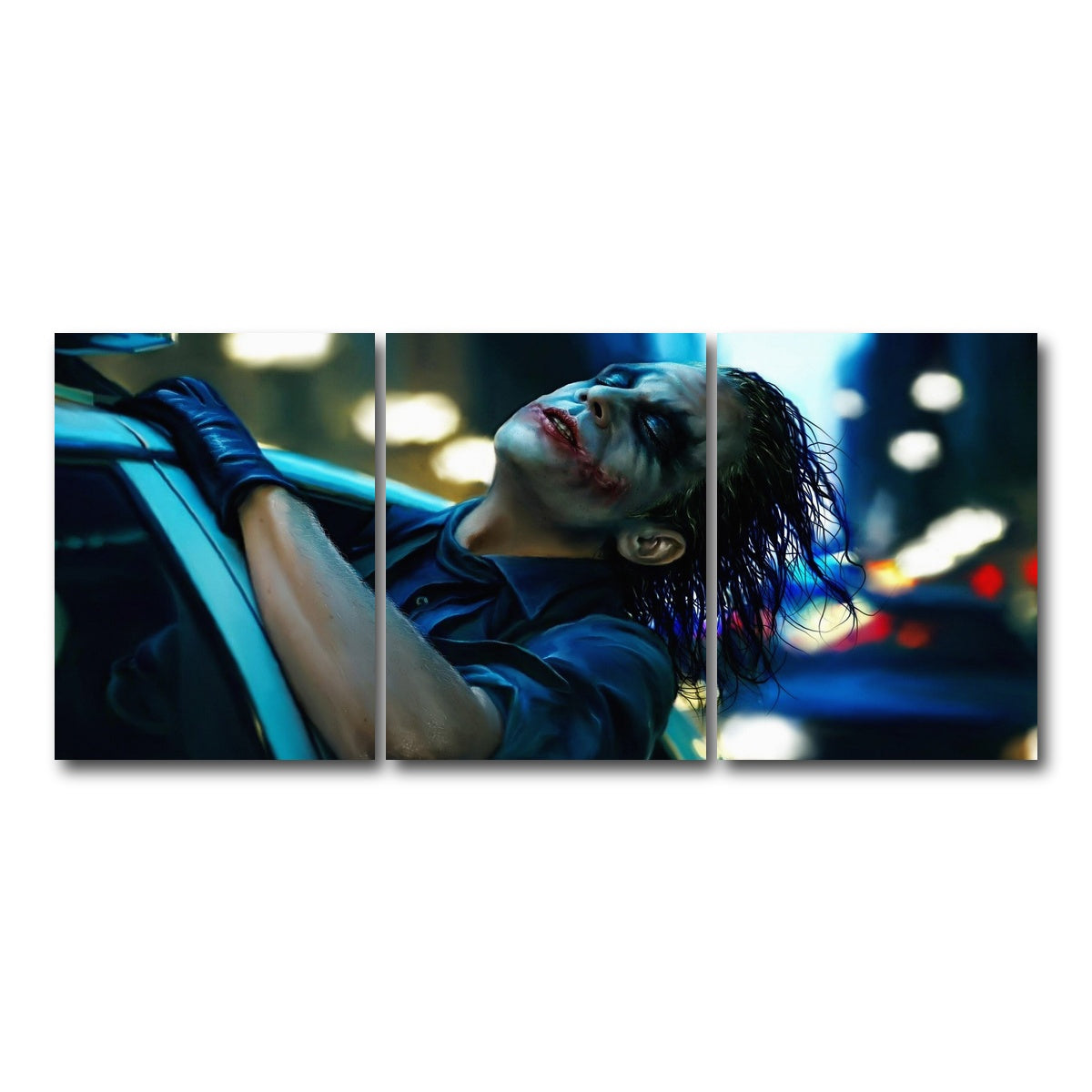 AUTO-MOCKUP WHITE | The Dark Knight Joker | 3 Piece | Gallery Wrap Canvas | group=18x24