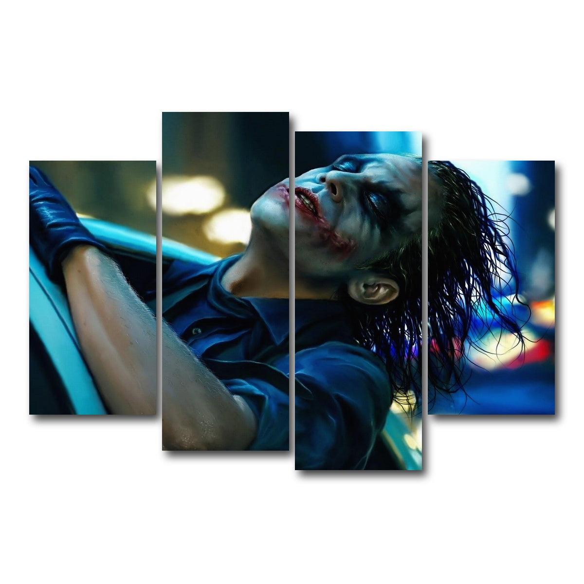 AUTO-MOCKUP WHITE | The Dark Knight Joker | 4 Piece | Gallery Wrap Canvas | group=4_short