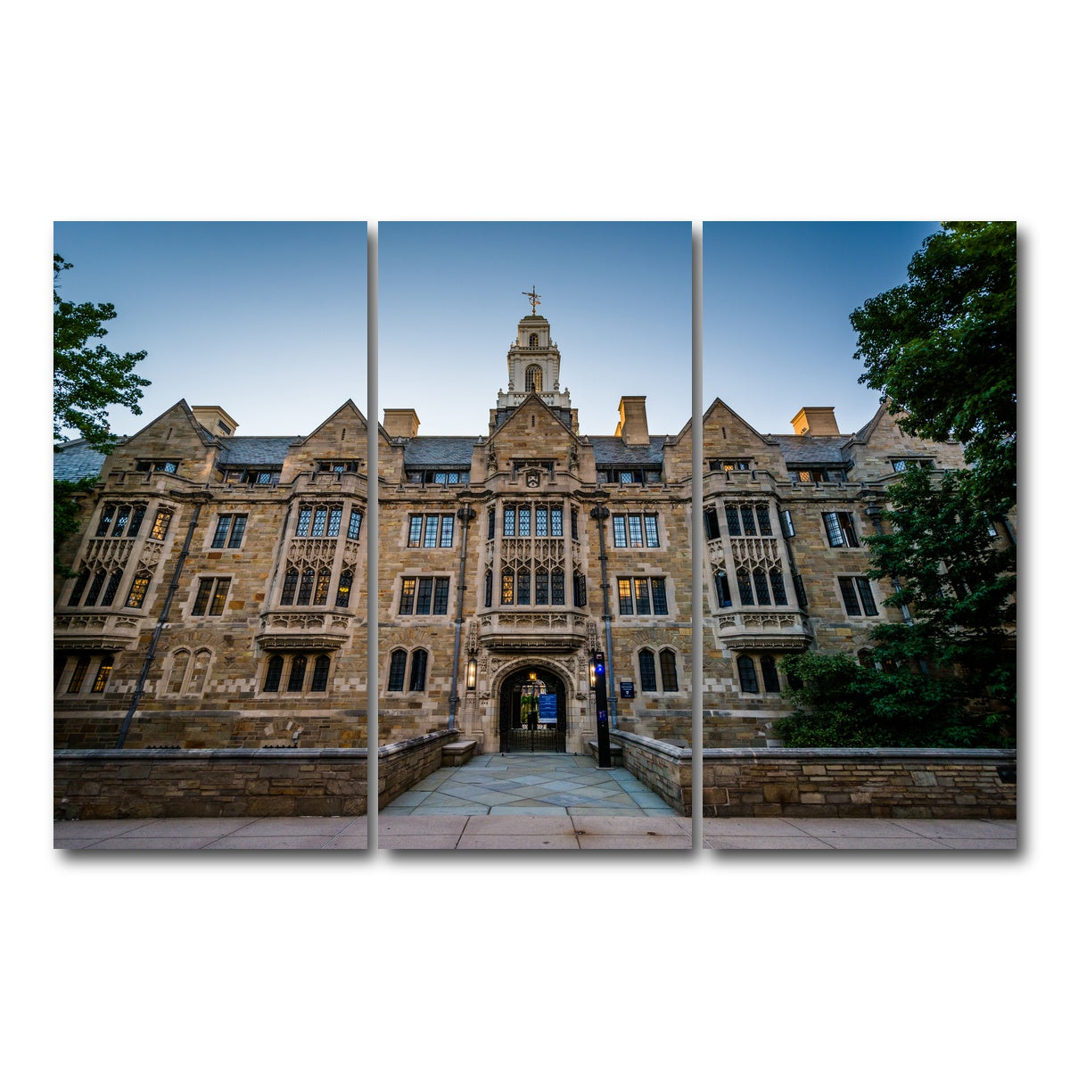 AUTO-MOCKUP WHITE | The Davenport College Building | 3 Piece | Gallery Wrap Canvas | group=12x24