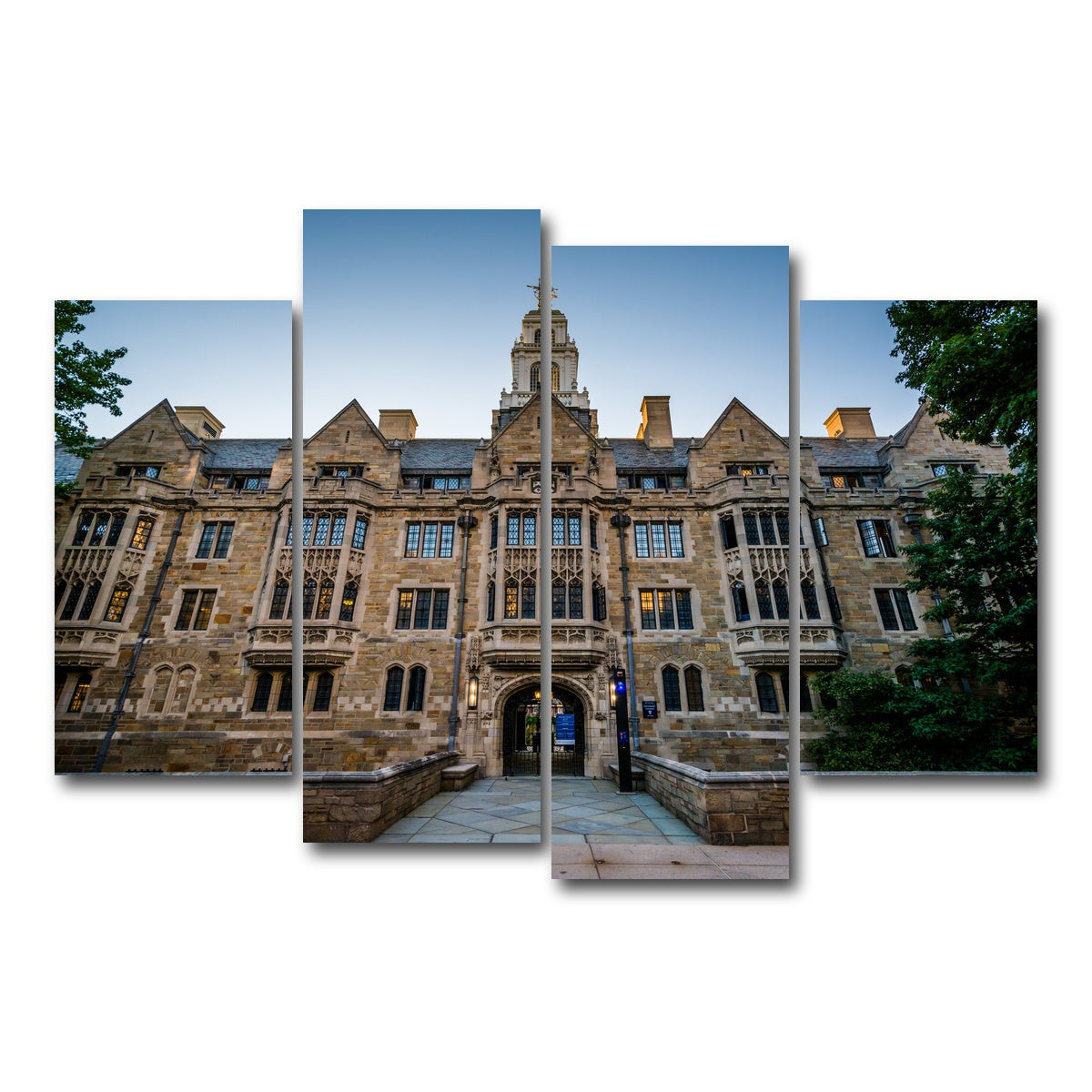 AUTO-MOCKUP WHITE | The Davenport College Building | 4 Piece | Gallery Wrap Canvas | group=4_short