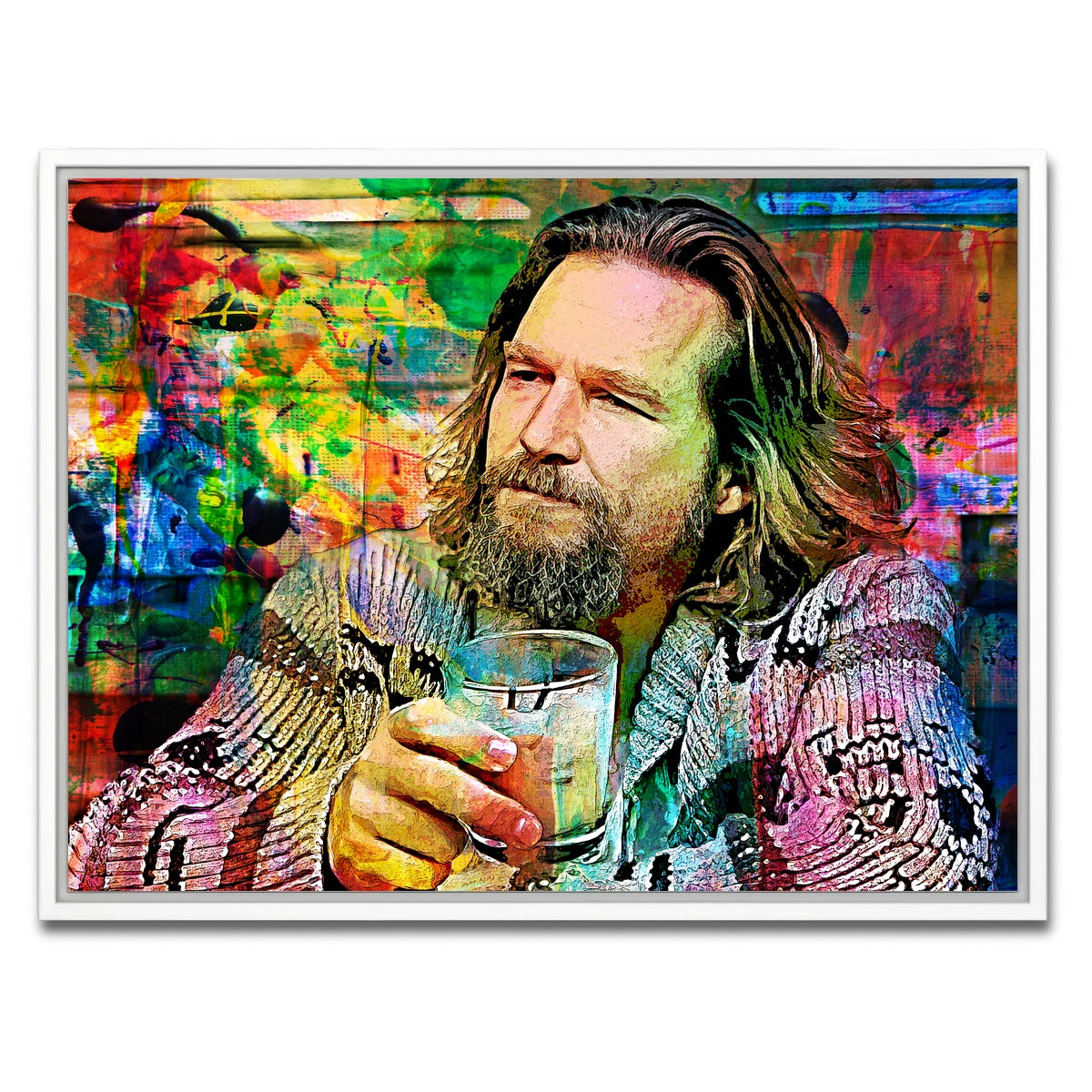 AUTO-MOCKUP WHITE | The Dude All Colors | 1 Piece | White Framed Canvas | group=4x3