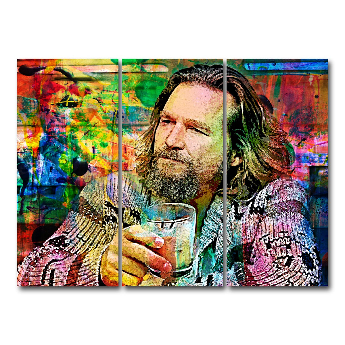AUTO-MOCKUP WHITE | The Dude All Colors | 3 Piece | Gallery Wrap Canvas | group=8x18