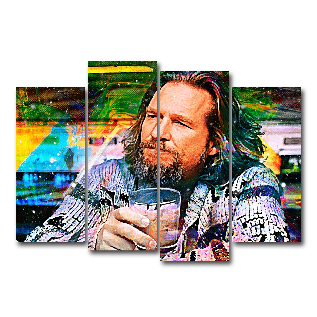 AUTO-MOCKUP WHITE | The Dude Contemporary | 4 Piece | Gallery Wrap Canvas | group=4_normal