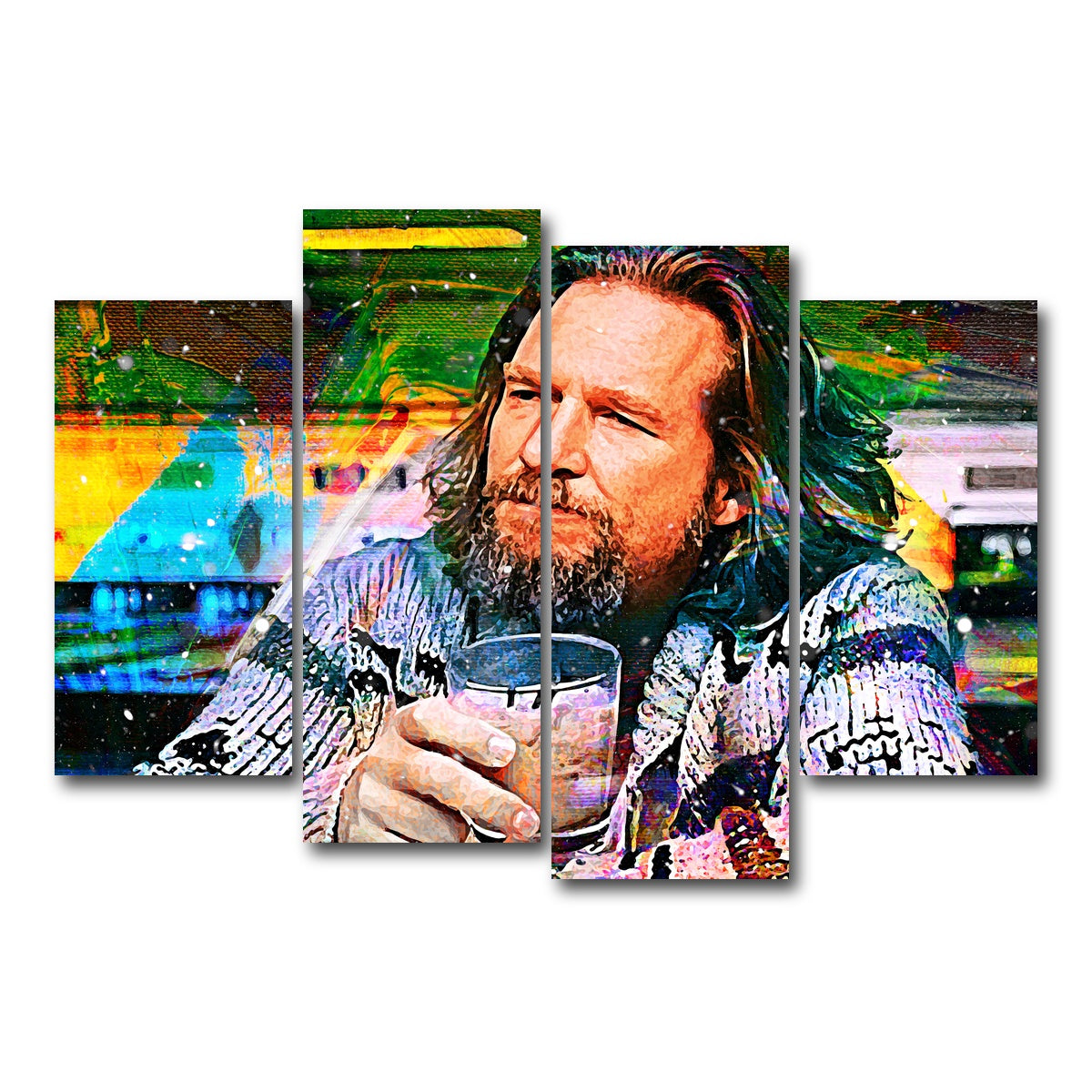 AUTO-MOCKUP WHITE | The Dude Contemporary | 4 Piece | Gallery Wrap Canvas | group=4_short