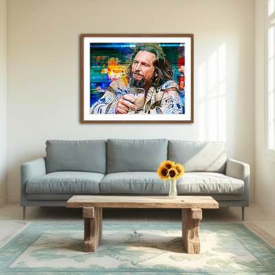 AUTO-MOCKUP ROOM | The Dude Vintage Blue Wall Art