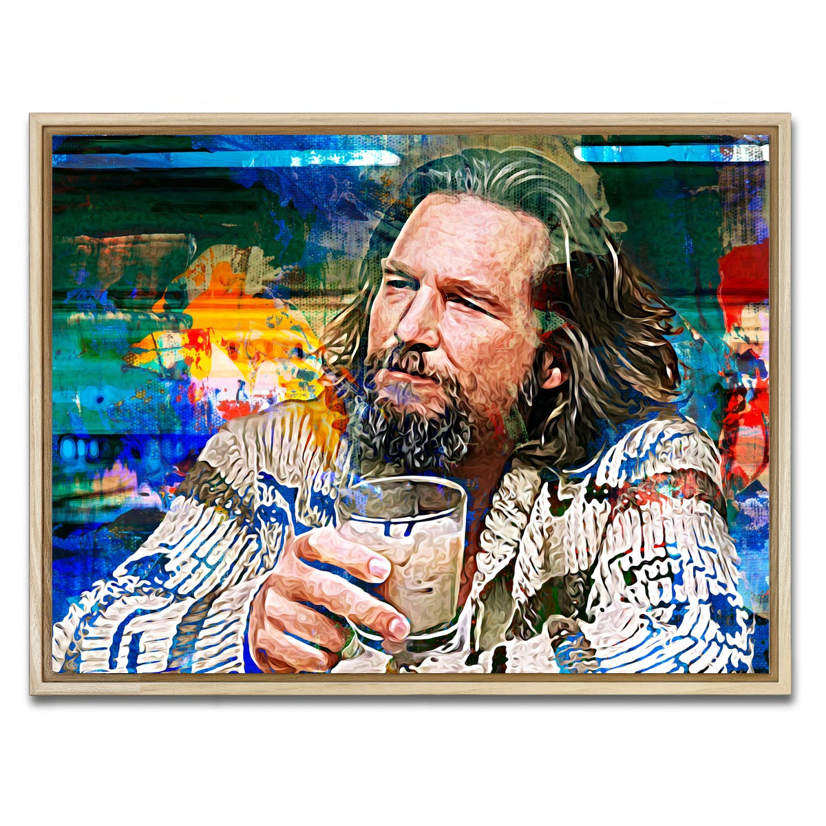 AUTO-MOCKUP WHITE | The Dude Vintage Blue | 1 Piece | Natural Framed Canvas | group=4x3