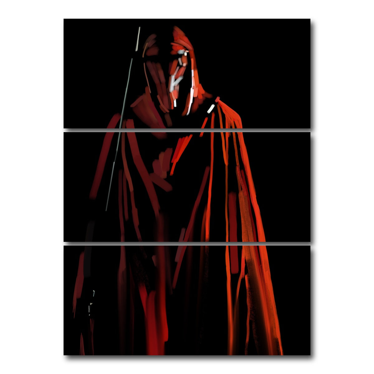 AUTO-MOCKUP WHITE | The Emperor's Guard | 3 Piece | Gallery Wrap Canvas | group=8x18_stacked