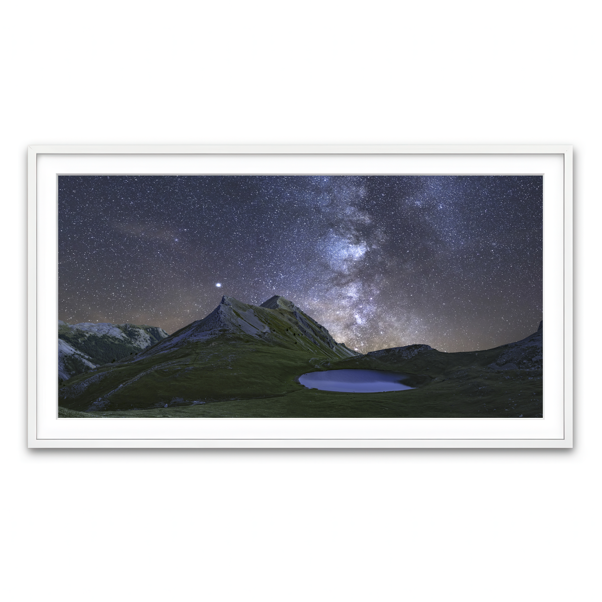 Framed Print 2x1 White
