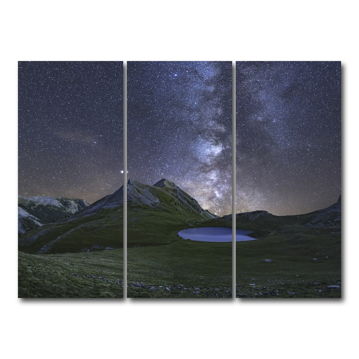 AUTO-MOCKUP WHITE | The Eye of Queyras | 3 Piece | Gallery Wrap Canvas | group=8x18
