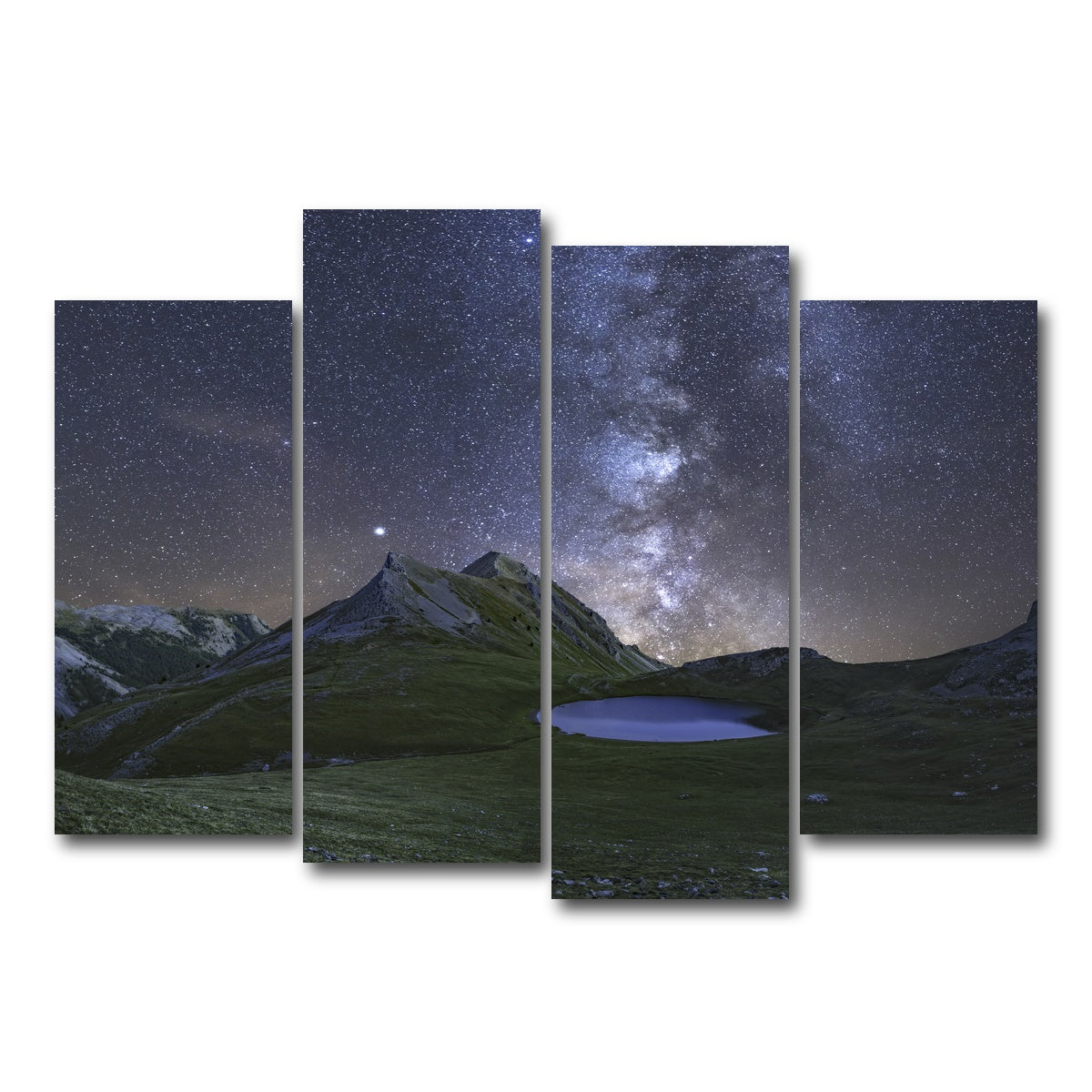 AUTO-MOCKUP WHITE | The Eye of Queyras | 4 Piece | Gallery Wrap Canvas | group=4_normal