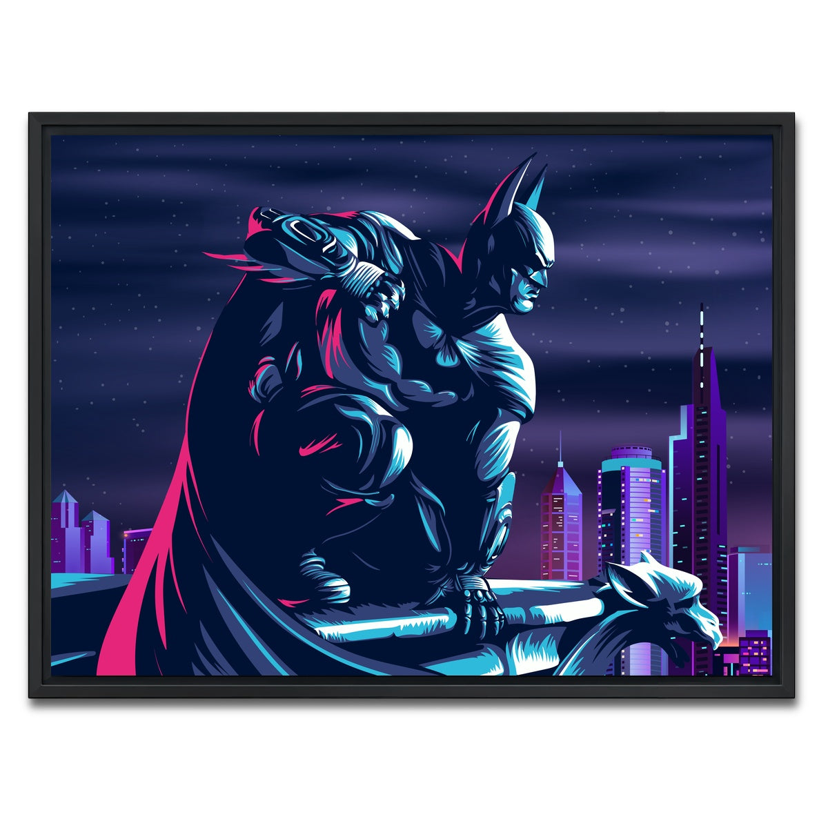 AUTO-MOCKUP WHITE | The Fearless Batman | 1 Piece | Black Framed Canvas | group=4x3
