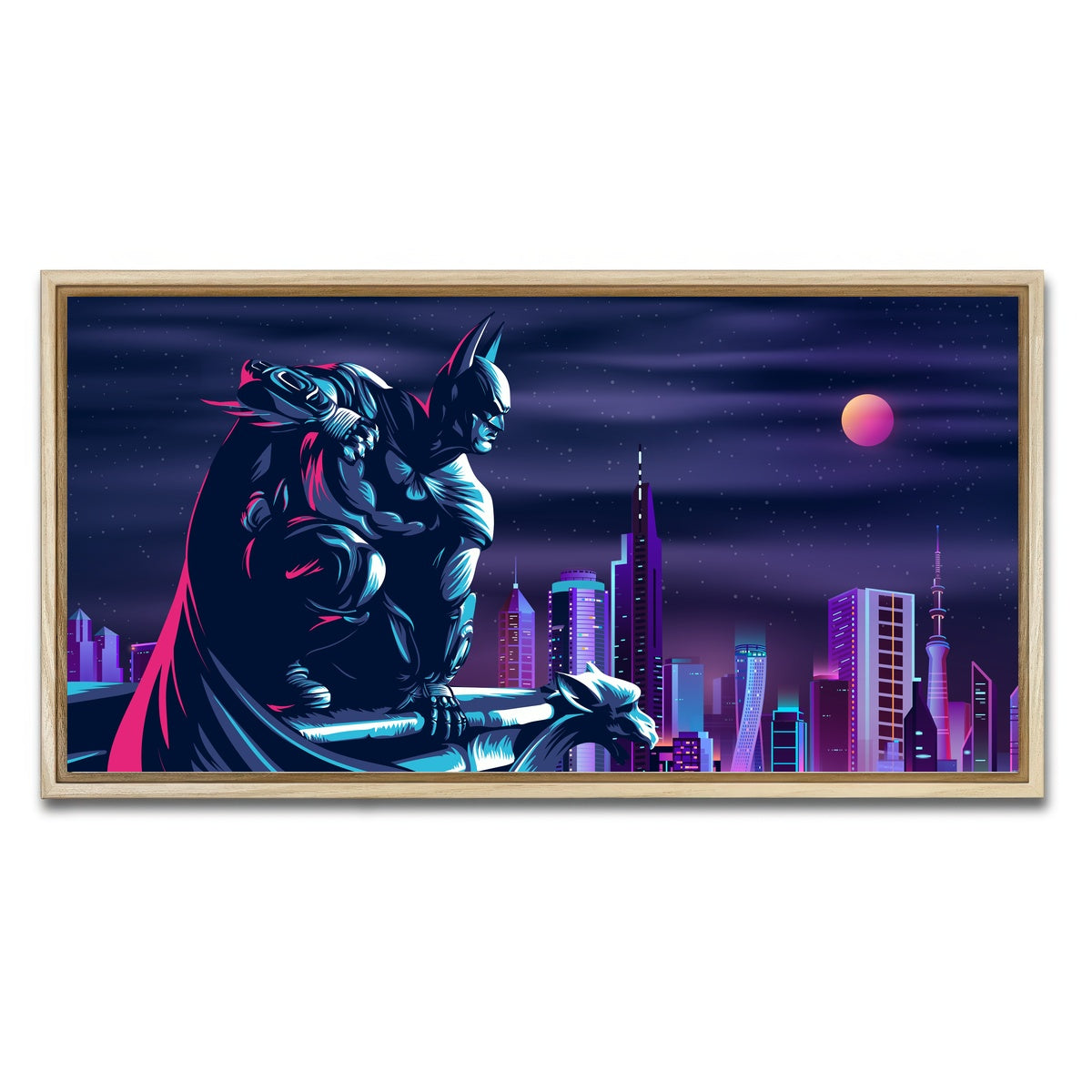 AUTO-MOCKUP WHITE | The Fearless Batman | 1 Piece | Natural Framed Canvas | group=2x1