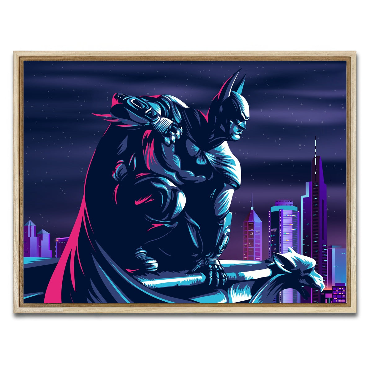 AUTO-MOCKUP WHITE | The Fearless Batman | 1 Piece | Natural Framed Canvas | group=4x3