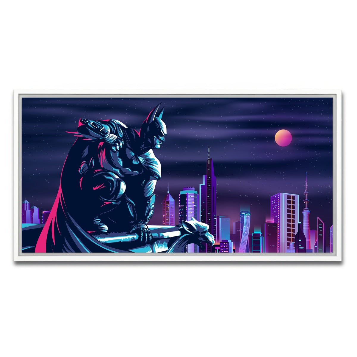 AUTO-MOCKUP WHITE | The Fearless Batman | 1 Piece | White Framed Canvas | group=2x1