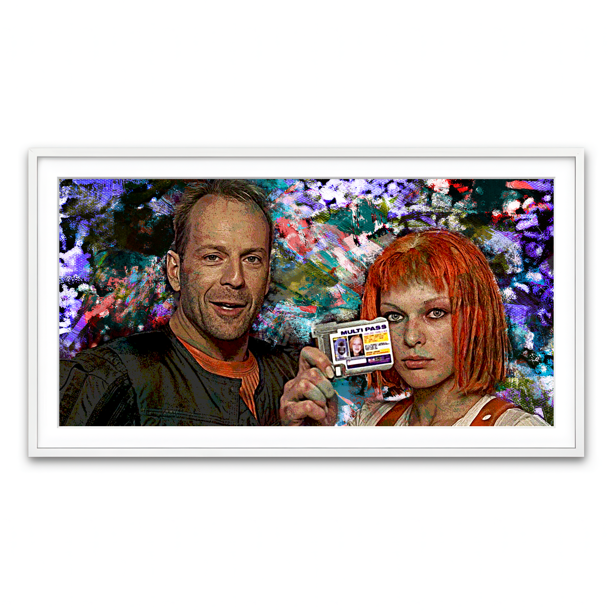 Framed Print 2x1 White