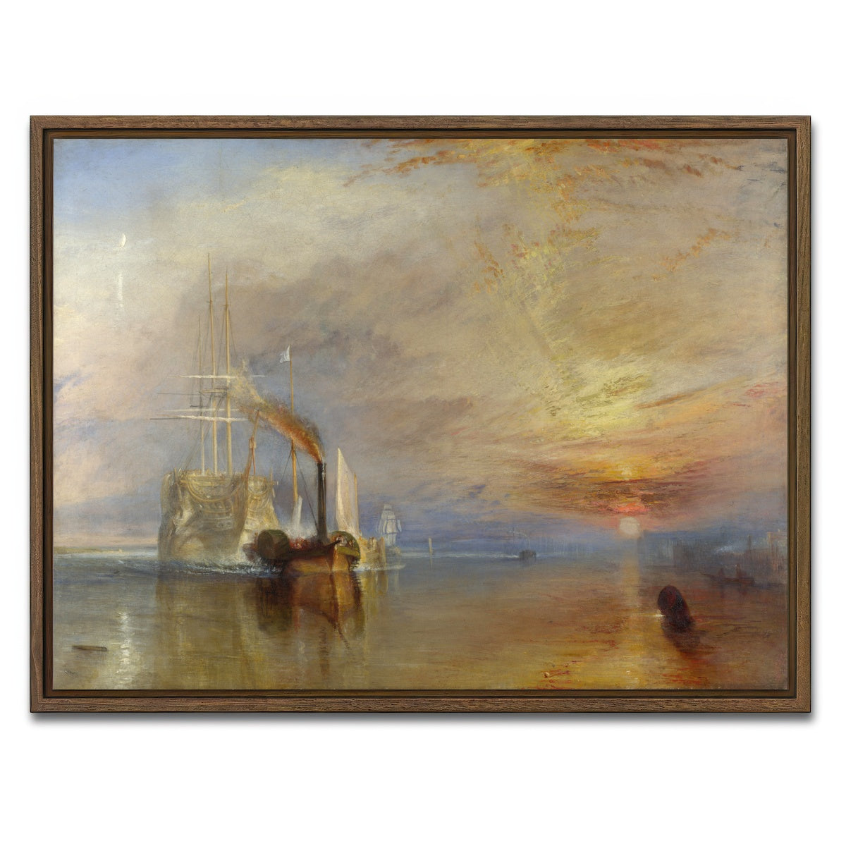 AUTO-MOCKUP WHITE | The Fighting Temeraire | 1 Piece | Walnut Framed Canvas | group=4x3