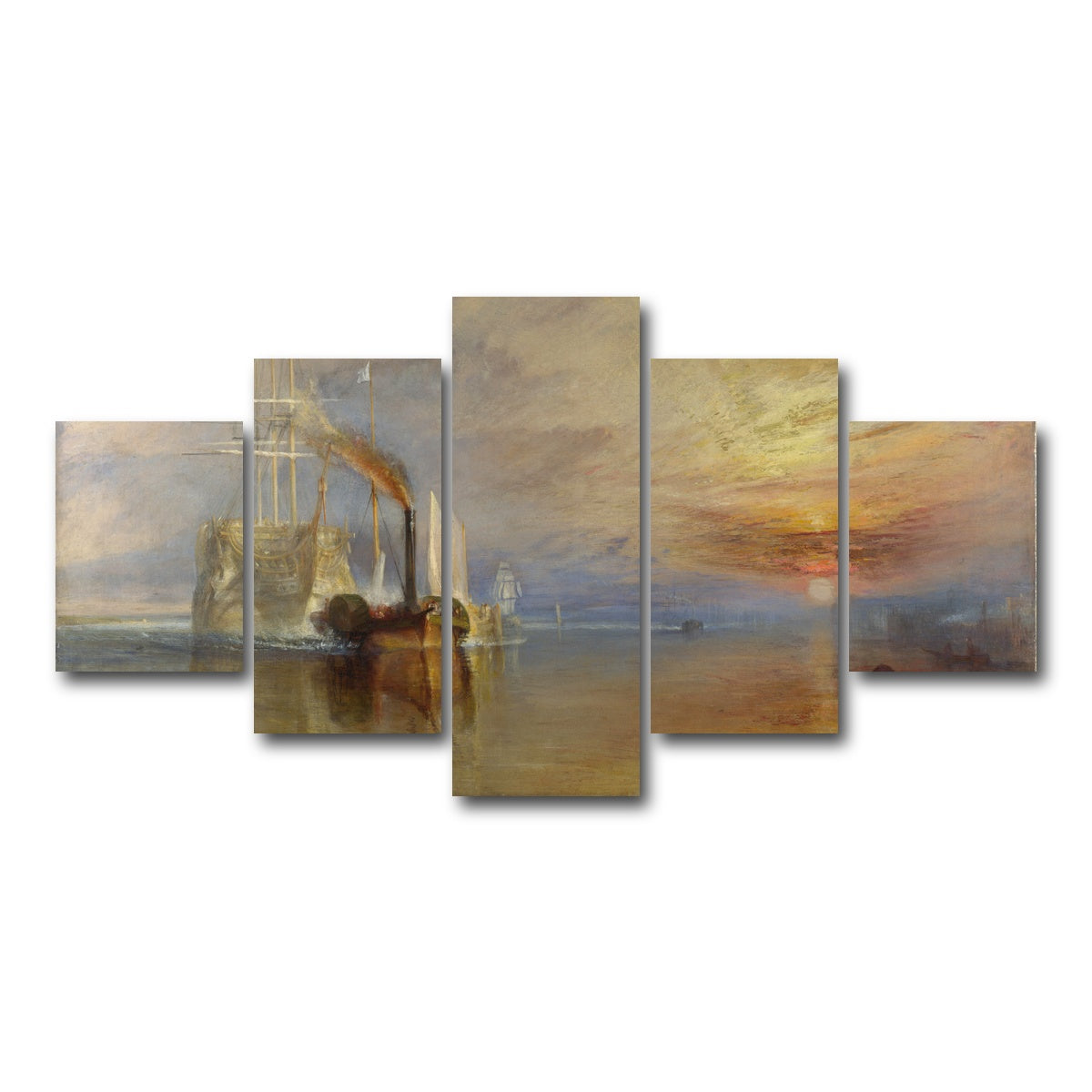 AUTO-MOCKUP WHITE | The Fighting Temeraire | 5 Piece | Gallery Wrap Canvas | group=5_short