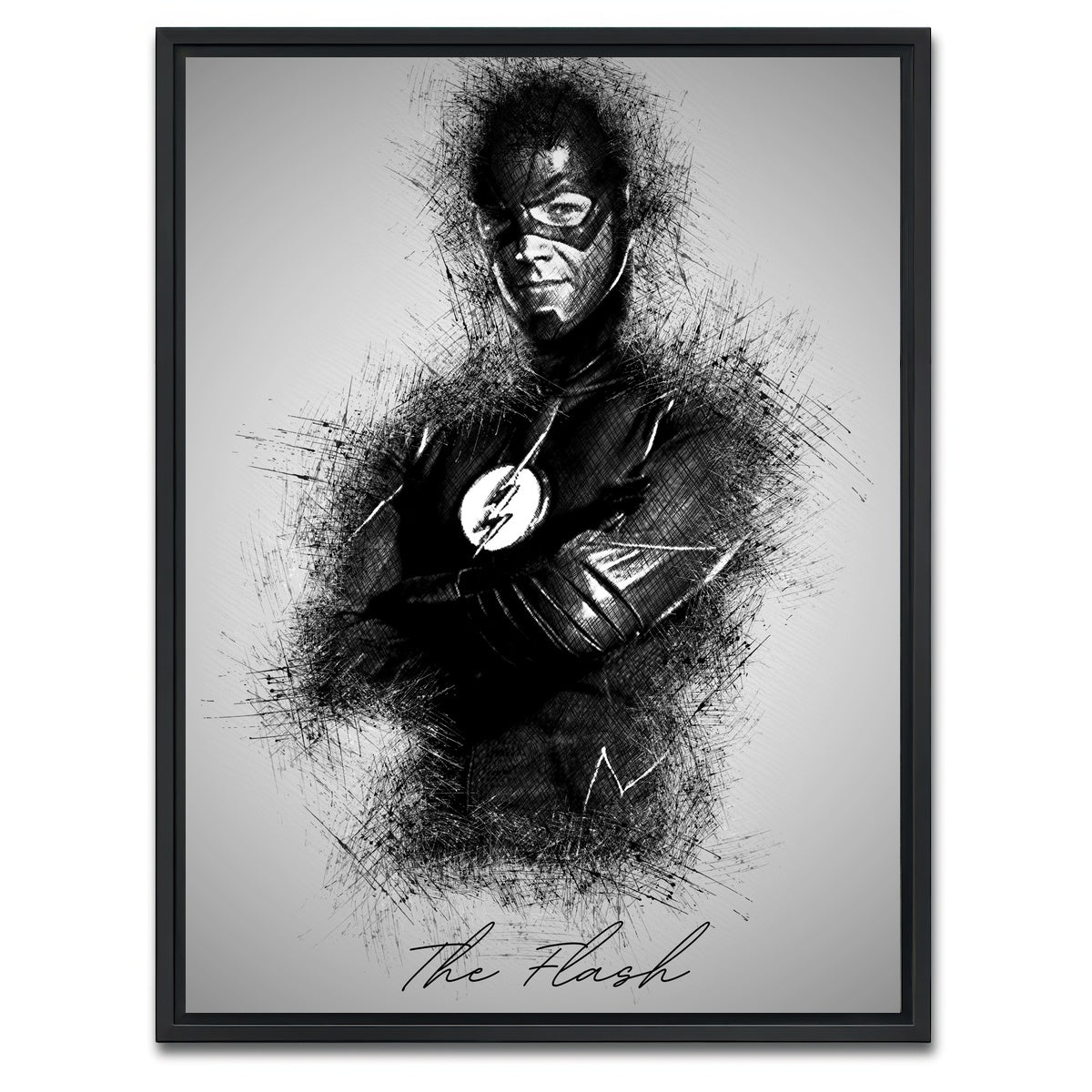 AUTO-MOCKUP WHITE | The Flash | 1 Piece | Black Framed Canvas | group=3x4