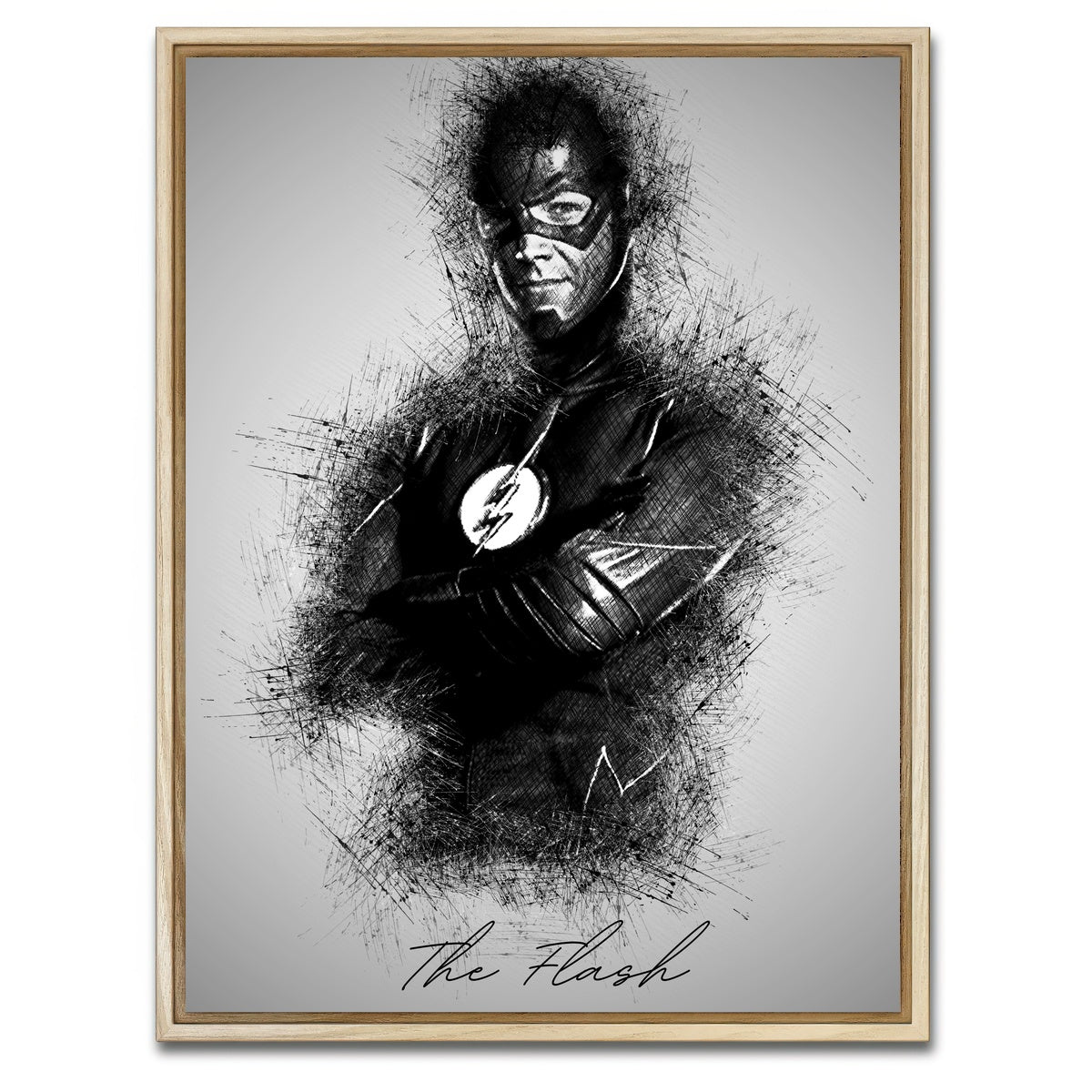 AUTO-MOCKUP WHITE | The Flash | 1 Piece | Natural Framed Canvas | group=3x4