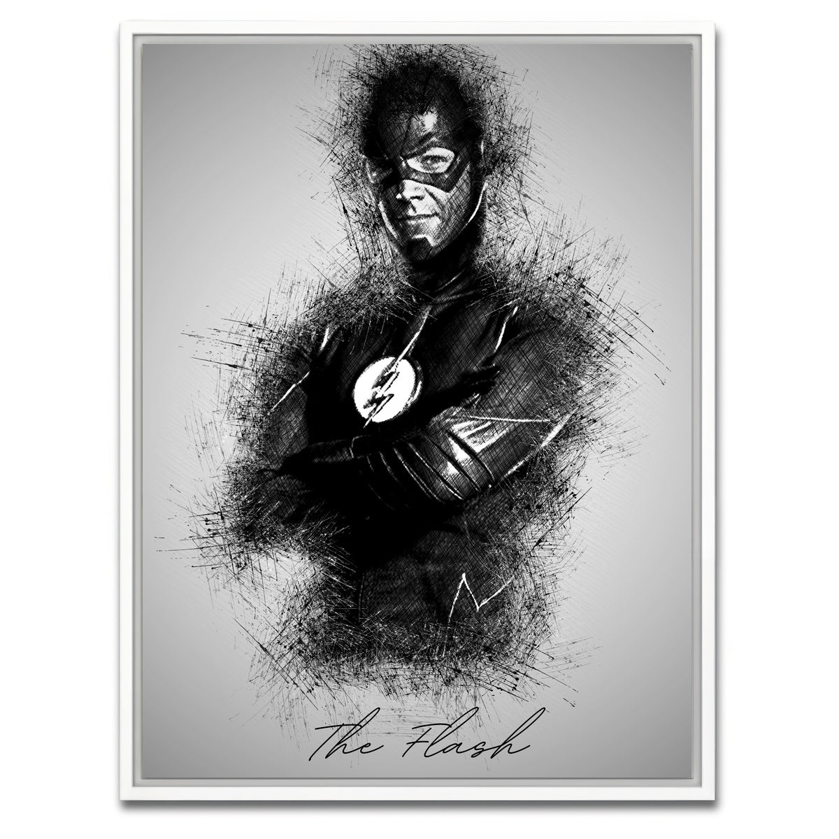 AUTO-MOCKUP WHITE | The Flash | 1 Piece | White Framed Canvas | group=3x4